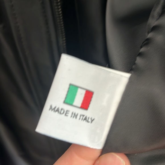 Italian‎ Leather Black Zip Up Mens Jacket Made by CURGÈ size large NWT #6 - Picture 5 of 8